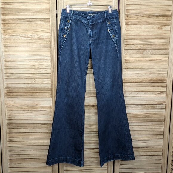 7 For All Mankind Stylish Blue Flared Jeans (u6010418S-418S) Size 29 - Picture 1 of 14
